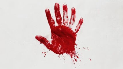 The Red Bloody Handprint