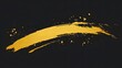 © LeoArtes - Golden Paint Stroke on Black Background, Abstract Image, Texture, Pattern, Wallpaper, Cover and Screen of Smartphone, Cell Phone, Computer, Laptop, 9:16 and 16:9 Format