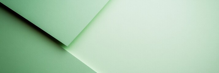 Canvas Print - Geometric green shapes overlapping in a modern design setting with soft lighting