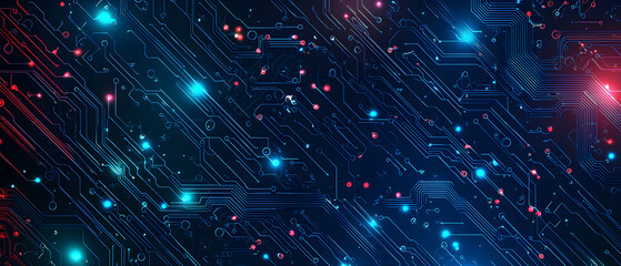 
A flat vector illustration of a coding concept, deep blue theme, technology background, code snippets flowing across, binary codes integrated into the design, subtle glow effects, dark blue tones