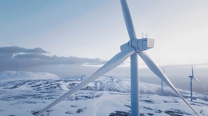 engineers perform maintenance of windmill,  Concept of energy, power, sustainable development