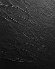 Canvas Print - Textured black paper with intricate creases and lines creating an artistic background effect