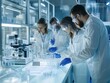 © Lucija - multicultural scientists in hightech lab using advanced equipment and technology
