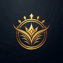 Luxury premium golden royal emblem brand logo design