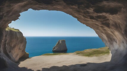 Wall Mural - Cliffs, calm sea