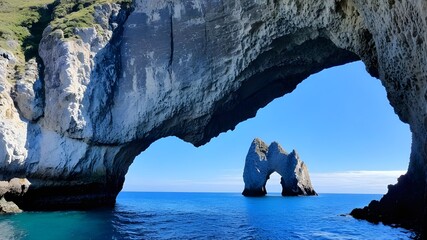 Wall Mural - Cliffs, calm sea