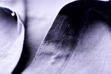 Wall Mural - Close up of men's linen shirt. Soft focus.