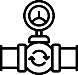 Canvas Print - Gas pipe icon