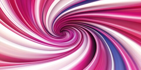 Wall Mural - Swirling pink white abstract digital art background