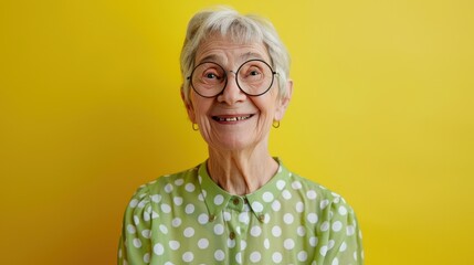 Wall Mural - The smiling elderly woman