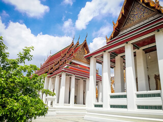 loha prasat metal palace,located in wat ratchanaddaram temple, bangkok,thailand