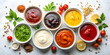 © Sehar - sauces on white background
