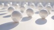 © NATTAWUT - Floating 3D spheres casting delicate shadows on a smooth surface