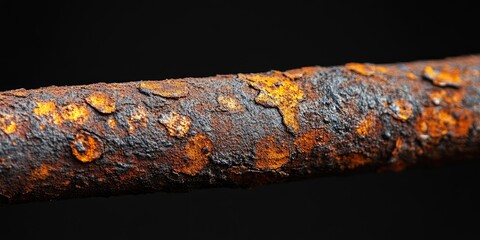 Canvas Print - Close-up of a Rusty Metal Pipe