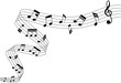 © Grapgraphic49 - Long musical chord and shadow, rounded corner notes style. A vector illustration element