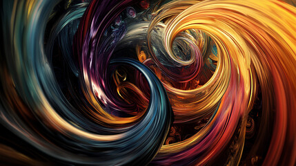 Wall Mural - Abstract background with swirling, colorful patterns,