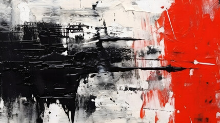 abstract paint splash background generative AI. black texture acrylic color white art design splatter ink.