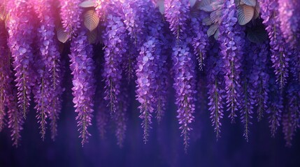 Wall Mural - A cascading wisteria vine background