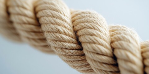 Sticker - Close-up of a Twisted Natural Fiber Rope