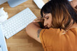 © Chanelle2000/peopleimages.com - Woman, tired burnout and sleeping on office desk, sick employee and overwhelmed or exhausted worker. Female person, nap and professional fatigue in workplace, depression and mental health stress