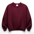 © Athena - A stylish maroon crewneck sweatshirt mockup with a simple label, perfect for casual wear.