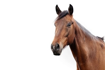 Sticker - A close-up shot of a horse's head on a white background