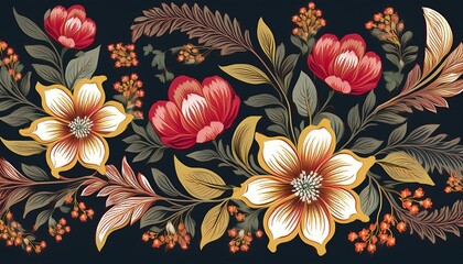 Wall Mural - Stunning flowery design for digital fabric printing.