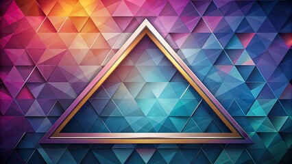 Abstract geometric background with a triangle framing, creative, digital, graphic, shape, 3D, illustration, creativity, minimalist, triangle, abstract, art, lines, pattern, background