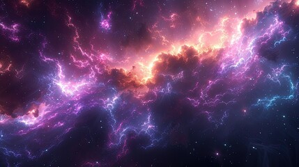 Wall Mural - Space abstract background with galaxy, stars and cosmic gas nebula type