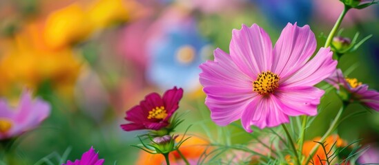 Poster - The Very Nice Colorful Summer Flower Close Up In Garden