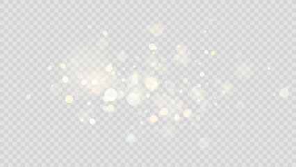Wall Mural - the dust sparks and golden stars shine with special light. vector sparkles on a transparent backgrou