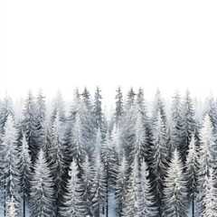 Canvas Print - A group of trees covered in snow, enjoying the warm sun