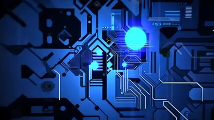 Electronic circuits, blue neon light, Software and Web Developer Programming Code, Binary Abstract Computer Script, Program Developing digital background.