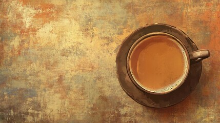 A Cup of Tea on a Rustic Background