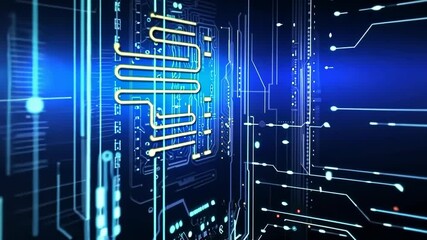 Software and Web Developer Programming Code digital background , Binary Abstract Computer Script, Program Developing blue neon light