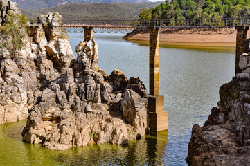 The García Sola Reservoir, created by damming the Guadiana river, is located in the town of Talarrubias in the autonomous community of Extremadura