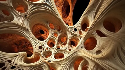 Wall Mural - abstract background organic fractal structures hole round macro geometry illustration, ornament