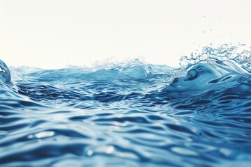 Poster - A close-up shot of the surface of a lake, with ripples and reflections