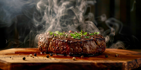 Wall Mural - Ready-made grilled steak