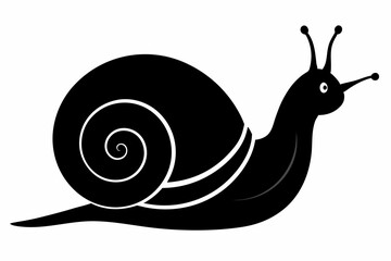 snail black silhouette vector