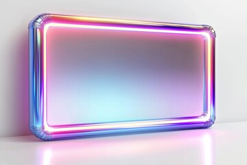 Canvas Print - Modern Neon Light Frame for Contemporary Interior Decor