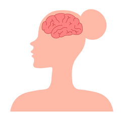 Wall Mural - Brain in woman