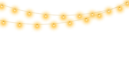 png christmas lights isolated realistic design elements. glowing lights for xmas holiday cards, bann