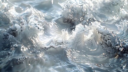 Poster - Water Splash: Abstract Texture and Movement