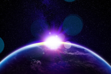 Wall Mural - Planet Earth in space. Image elements furnished by NASA