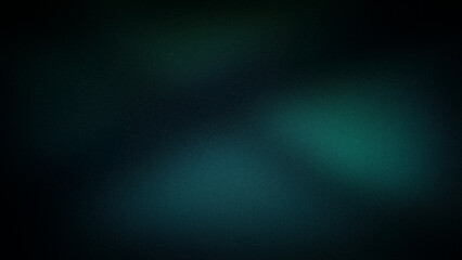 Wall Mural - a dark, grainy 4k background with a deep green gradient and subtle teal highlights. perfect for crea