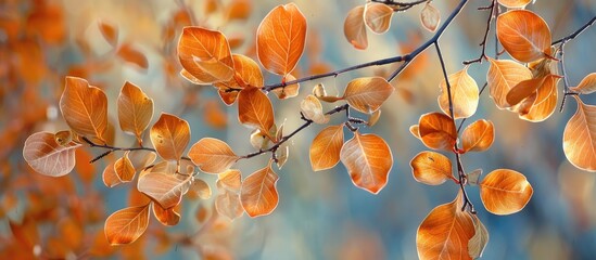 Canvas Print - The Leaves Of The Trees The Orange