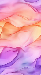 Wall Mural - Soft fabric folds in pastel colors of pink, orange, and purple.