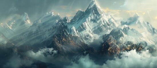 Wall Mural - The Cloudy Mountain