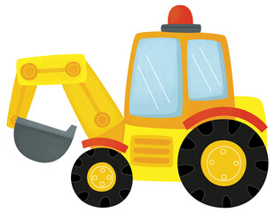 Wall Mural - cartoon scene with heavy duty car truck transportation vehicle for construction site isolated illustration for kids